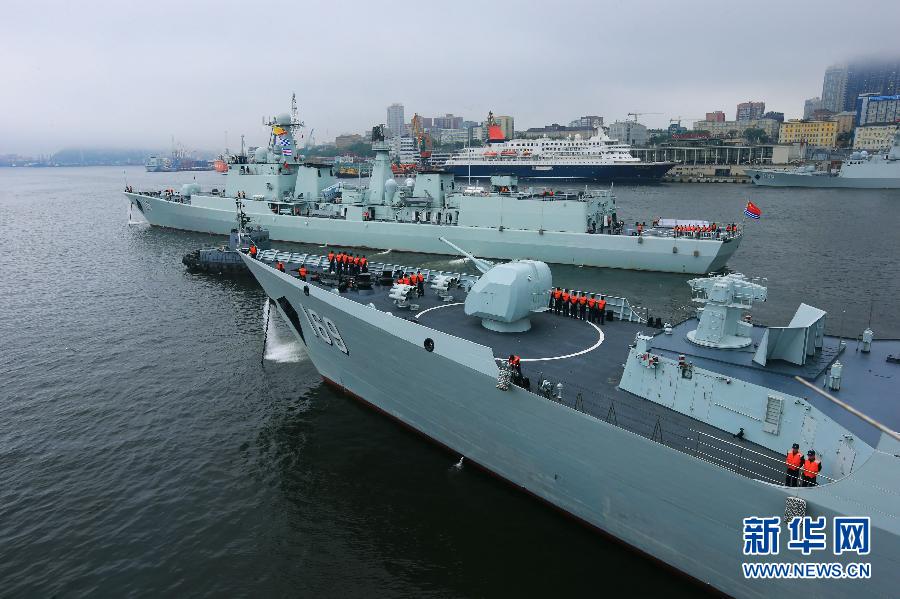 中俄海上聯演展開實兵演習階段首日演練