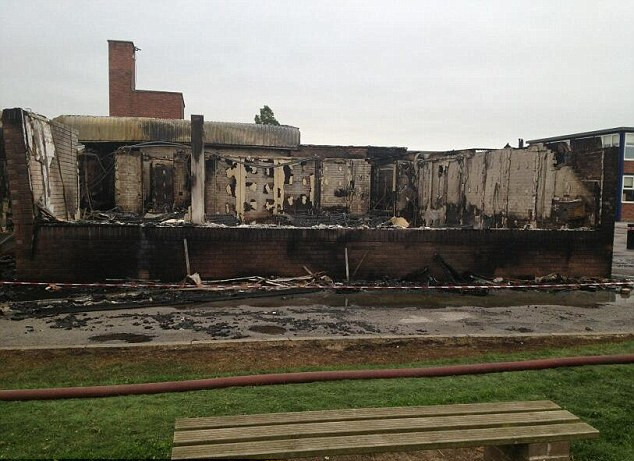 英5名學生疑開學前放火燒毀學校