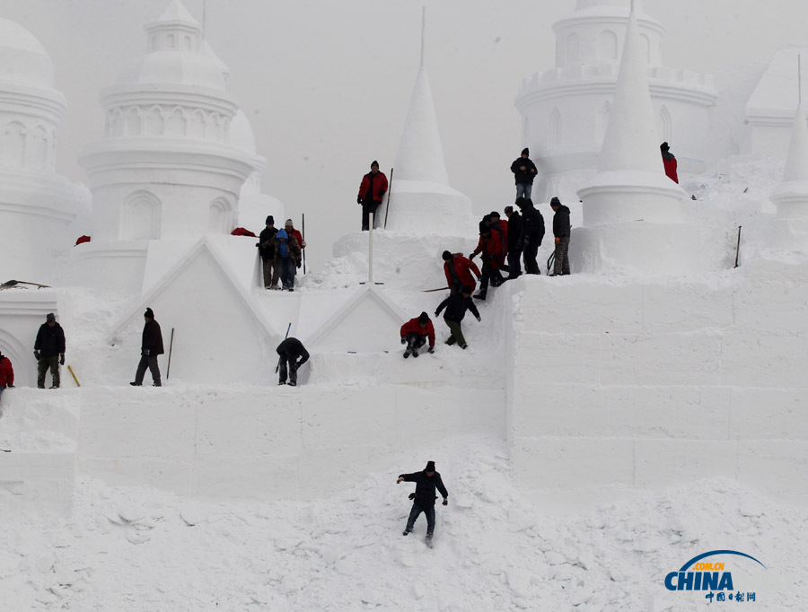 大型雪雕亮相吉林長春