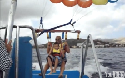 本想“乘風破浪”卻成“高空急墜” 英父子大難不死