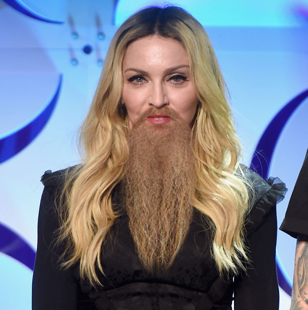 畫(huà)上胡子毫無(wú)違和感的美艷女星