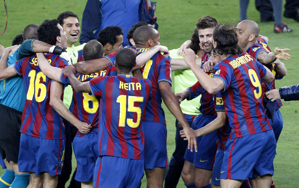 西甲：梅西榮膺最佳射手 巴薩4:0創(chuàng)紀(jì)錄奪冠