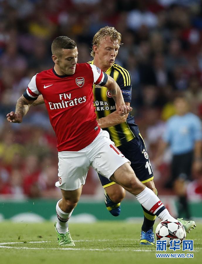 歐冠：總分5:0勝費內(nèi)巴切 阿森納連續(xù)16年進正賽